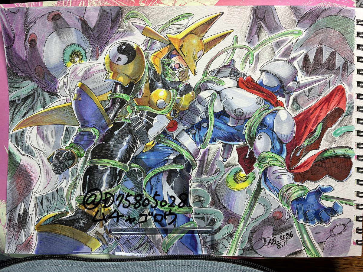 D75805028's tweet photo. 暴走特急のジャスティモンとサクヤモン、パラサイモンのあのシーン。 https://t.co/Y5PqaOlQ6P