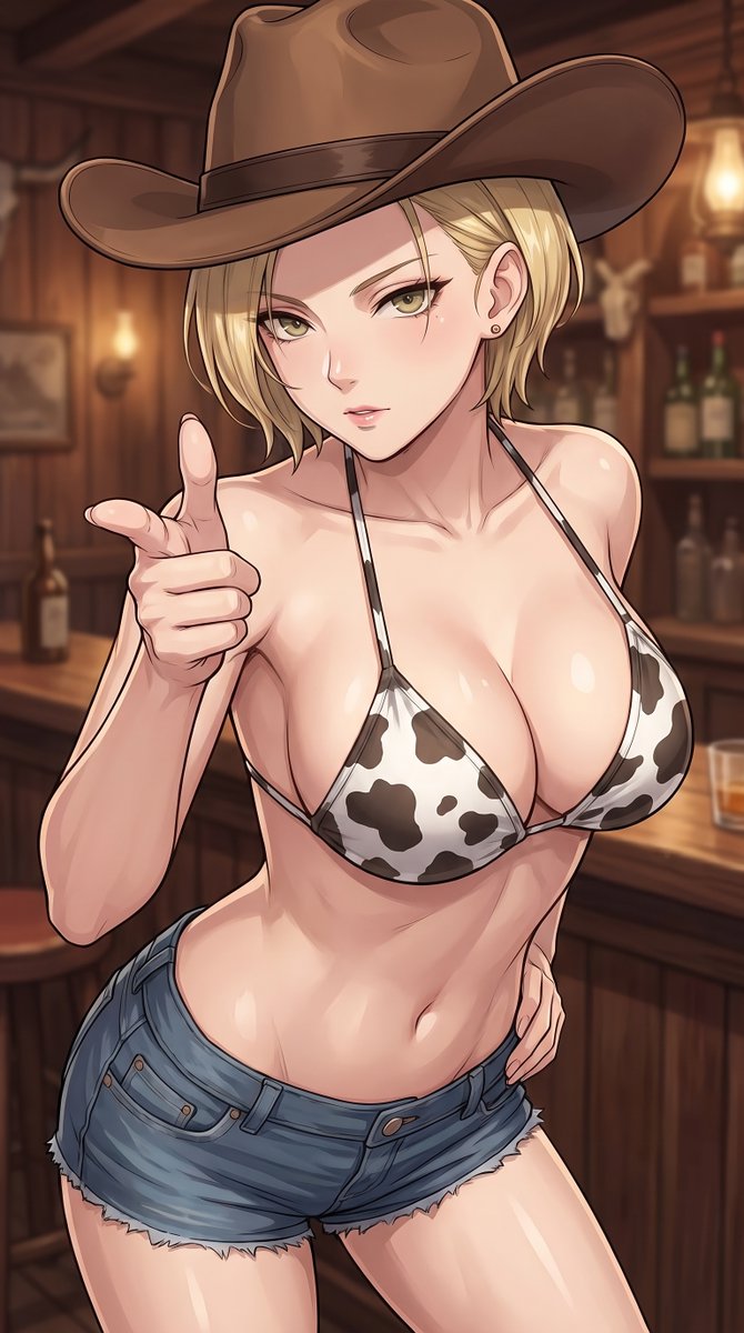 twmnzuma's tweet photo. ウェスタンな感じで決めるタワマン妻　SFW https://t.co/a4Z257sFCe