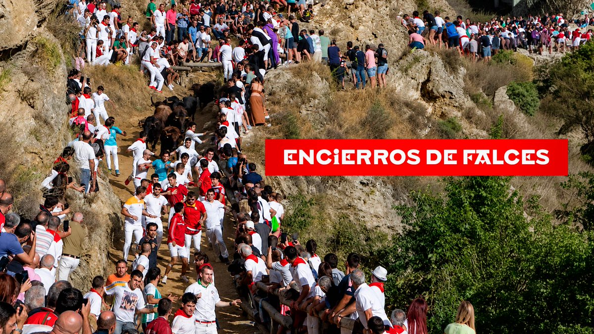 EITBofiziala's tweet photo. 🔴🔴 Desde las 08:30 horas, sigue en directo los #Encierros del #Pilón de #Falces ¡en #ETB2 y #ETBON! Los Encierros del Pilón, en #Navarra, son los festejos taurinos más impactantes del #verano
🐮👉 Del 16 al 23 de agosto, aquí: https://t.co/xOXiSRhDMe
#EncierrosdeFalcesETB https://t.co/xZaPZ8qUq1