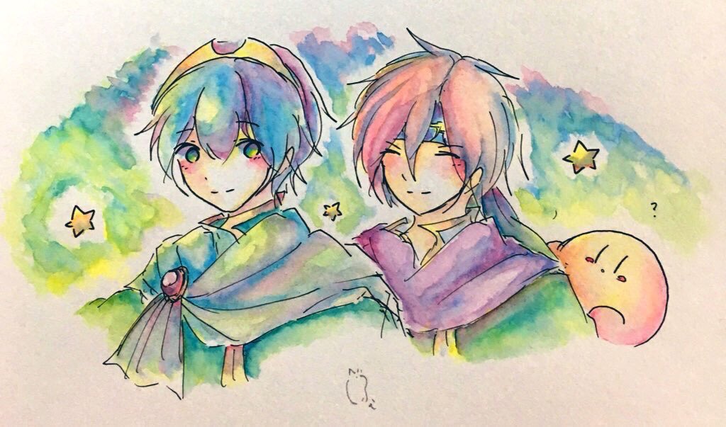 Lwind_s's tweet photo. 全く絵描けてないので高校生の頃に描いたFE絵でも置いとくね https://t.co/mxS7rtOVZ2