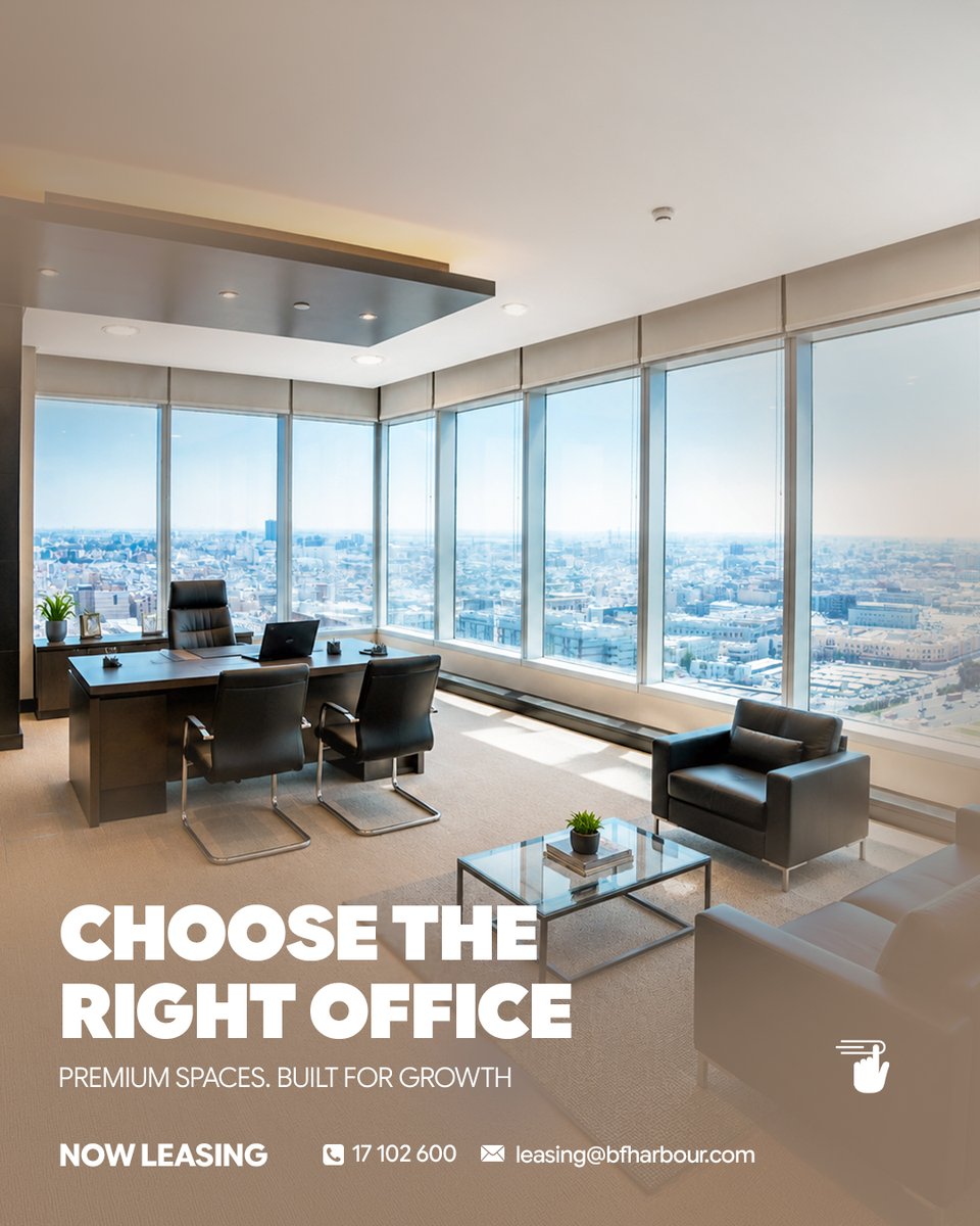 bfharbour's tweet photo. The right workspace creates an environment where your team can thrive and your business can grow. Choose a space built around your ambitions. 
 
#مرفأ_البحرين_المالي #مساحات_مكتبية #تأجير #Bahrainfinancialharbour https://t.co/R7S9agfGw3