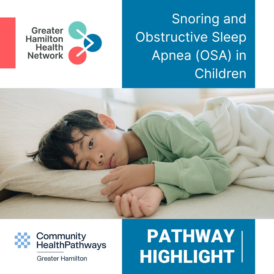 GHHN_TheNetwork's tweet photo. Pathways Highlight: Snoring and Obstructive Sleep Apnea (OSA) in Children. Join today and gain free access to 70+ localized pathways and additional care pathways from other regions. Sign up today for this free resource and learn more: https://t.co/mLRkaAmeGD #oht #healthpathways https://t.co/1DVG6mj63o