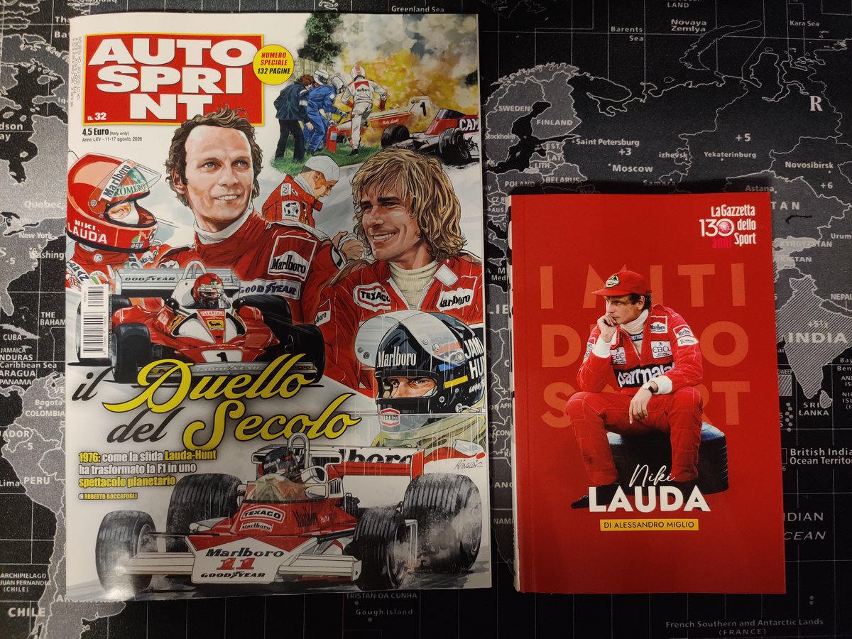 Tony_TheTurbo's tweet photo. "E che fai, te ne privi?"

Un'accoppiata che andava, per forza, comprata! 
Quasi quasi incornicio quello splendido volume!

#Lauda
#Hunt
#Autosprint
#IMitiDelloSport
#F1 https://t.co/mqi4ATHCrj