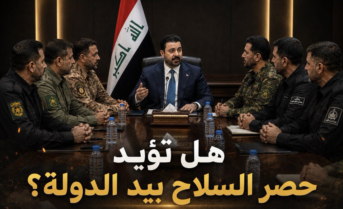 amir_ahmii's tweet photo. #استطلاع_سياسي رأي …عام

هل تؤيد جهود الحكومة في حل السلاح الفصائل  وحصر السلاح بيد الدولة ؟ 
وهل تؤيد ان يشمل ذلك كل الفصائل والسلاح ( شيعي - سني - كردي ) ؟ ولا يقتصر على جهة معينة ؟ 
نعم 
كلا
#الجواب_والراي_لكم
#منشور_عام_👇
https://t.co/7Z1yPQh3Yv https://t.co/s8kic7RMZk