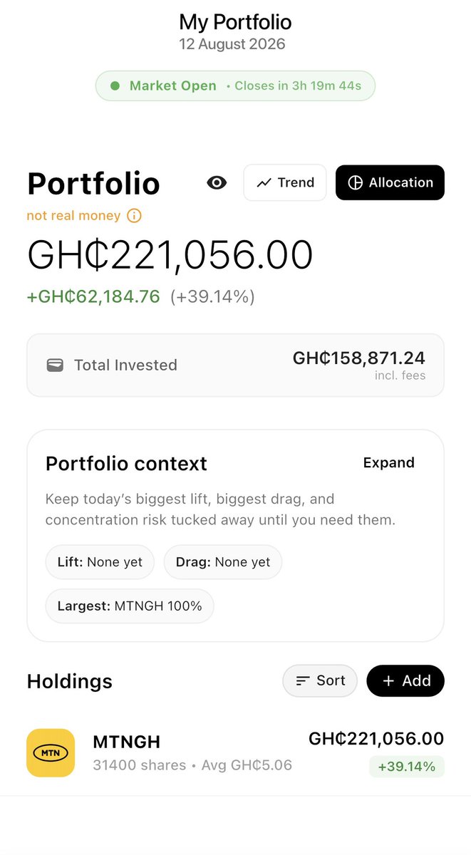 HeadlessInvest's tweet photo. Mid-year portfolio update. 40k shares is the next target. 

God bless MTNGH. https://t.co/ufxUGBmRgh