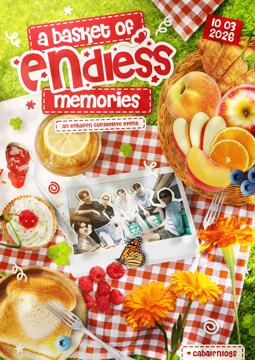 cabalENlogs's tweet photo. Some memories don't fit in a box—they belong in a basket. 🧺✨ A Basket of ENdless Memories, an ENHYPEN cupsleeve event, is coming soon! Stay tuned—you won't want to miss what's next! 📸🍒❤️

#ENdless #ENHYPEN #ENHYPENDunkinFunmeet https://t.co/aySBGLy070
