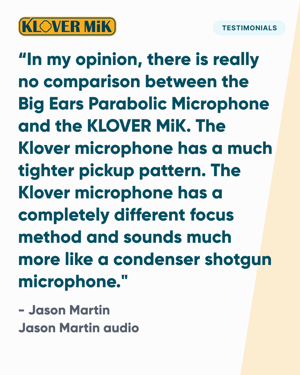 kloverprod1's tweet photo. Jason Martin of Jason Martin Audio, shares his experience with the KLOVER MiK. https://t.co/9tFMqbgWUS