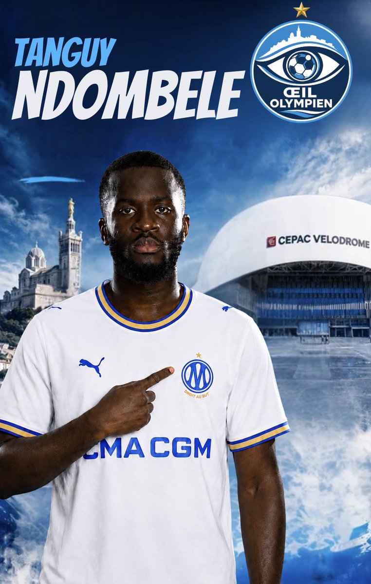 OeilOlympien13's tweet photo. 🚨 𝗘𝗫𝗖𝗟𝗨 👁️ | 🔵⚪️

❗️La première recrue évoquée serait Tanguy Ndombele.

➡️ Le milieu de terrain français serait actuellement en train de passer sa visite médicale avec l’OM.

🗞️ @JulienDCroix 

#TeamOM #MercatOM https://t.co/QKappEp8DQ