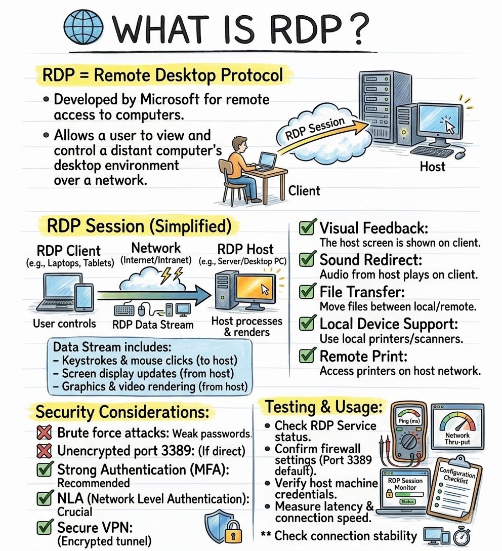 Shubham_pen's tweet photo. What is RDP ?
#cybersecurity #cybersecurityawareness #infosec #SOC #Networks #cheatsheet https://t.co/ldkTvrVAhI