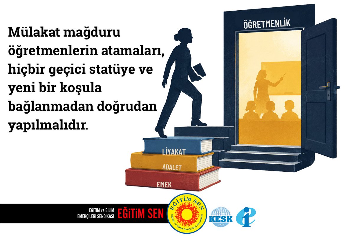 egitimsen's tweet photo. Mülakat uygulaması sonucunda hak ettikleri hâlde atamaları yapılmayan ve uğradıkları haksızlığa karşı yaklaşık iki yıldır mücadele eden 1.611 öğretmenin kararlılığı; başta sendikamız Eğitim Sen olmak üzere birçok sivil toplum örgütünün yürüttüğü mücadele sonucunda, nihayet iktidarı geri adım atmak zorunda bırakmıştır.

Ankara’nın sokaklarından Bakanlık kapısına, öğretmenlerin anne ve babalarına dahi gaz sıkılmasından gözaltılara, ters kelepçeli gözaltılardan açlık grevine uzanan bu mücadele; bir lütuf, ayrıcalık ya da yeni bir istihdam olanağı talebi değil, KPSS’deki başarılarına rağmen mülakatla ellerinden alınan atanma hakkının mücadelesidir. Bugün bir çözümden söz edilebiliyorsa bu, öğretmenlerin ısrarlı, kararlı ve meşru mücadelesinin sonucudur. Hakları için yan yana gelen, seslerini duyurmak için türlü baskılara rağmen geri çekilmeyen mülakat mağduru öğretmenlerin mücadelesini ve dayanışmasını selamlıyoruz.

Ancak açıklanan formül, bu hakkın doğrudan teslim edilmesi yerine öğretmenlerin önce PİKTES kapsamında “geçici süreli öğretici” olarak istihdam edilmesini, ardından MEB kadrolarına geçirilmesini öngörmektedir. Mülakatla yaratılmış bir hukuksuzluğun giderilmesi için yeni bir ara statüye, projeye ya da dolambaçlı bir idari formüle ihtiyaç yoktur. Bu öğretmenler PİKTES kapsamında istihdam edilmeyi değil, mülakat nedeniyle gasp edilen öğretmen olarak atanma haklarının iadesini talep etmektedir.

Yapılması gereken son derece açıktır: Bu öğretmenlerin atamaları, hiçbir geçici statüye ve yeni bir koşula bağlanmadan doğrudan yapılmalıdır. İki yıldır sürdürülen bir haksızlık, üç aylık yeni bir bekleme süresiyle daha da uzatılmamalı; öğretmenlerin hakkı eksiksiz, koşulsuz ve derhâl teslim edilmelidir.