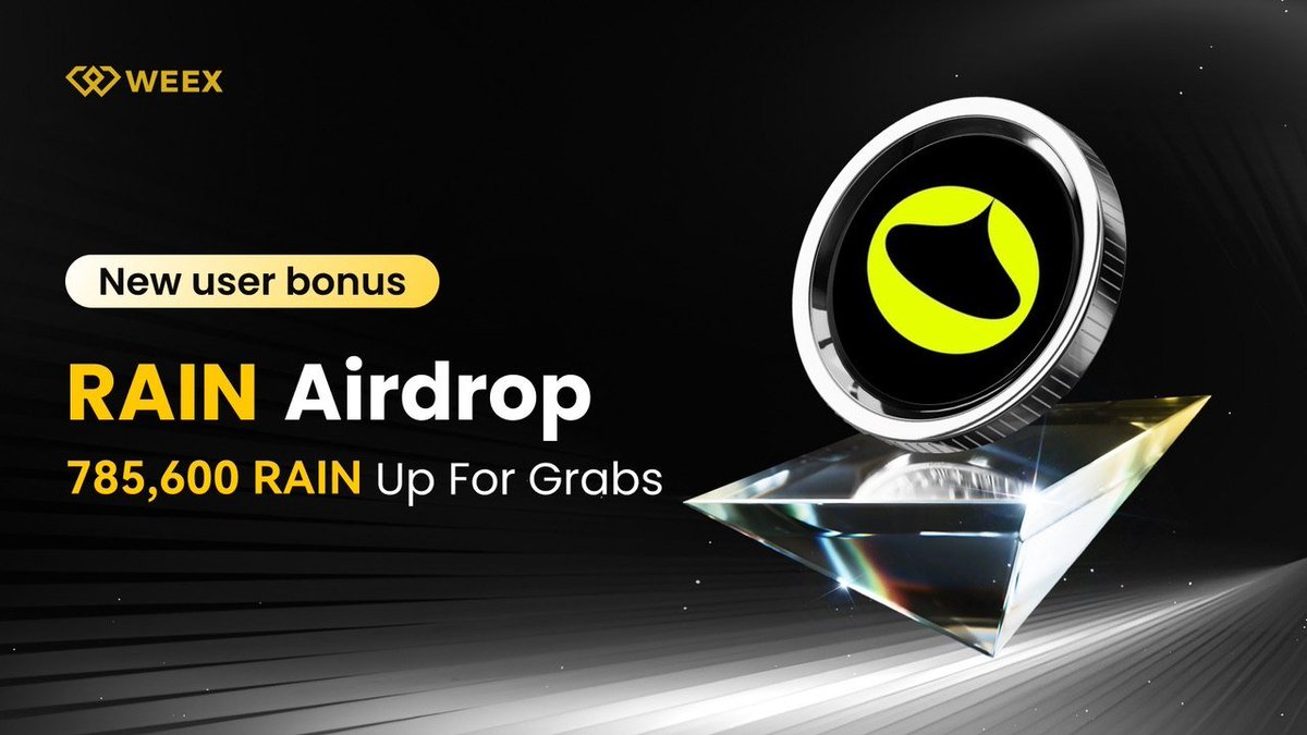 CryptoKrexxt's tweet photo. 🔥 Share 785,600 RAIN on WEEX!

About Rain Protocol：
Rain is a decentralized prediction markets protocol on Arbitrum that provides the infrastructure for anyone to launch their own forecasting platforms. It is the first protocol to offer the tools needed to launch a fully functional prediction product on any topic, and it is also the first to support both public and private markets.
By using the Rain SDK, which is specifically built for AI agents, entrepreneurs and developers can easily build niche applications and custom platforms.
Built for permissionless participation and cross-chain access through a fully on-chain infrastructure, Rain allows anyone to create, trade, resolve, and provide liquidity on markets in any language, utilizing AI-powered resolutions. The protocol is backed by over $100 million in available liquidity, including more than $40 million in stablecoins, helping ensure deep and efficient markets from day one.

💰 Now, you can earn RAIN while exploring the ecosystem!
1️⃣ First Deposit — 393 RAIN
New users who make a net deposit of ≥100 USDT can receive 393 RAIN.

2️⃣ First Spot Trade — 393 RAIN
Complete your first spot trade in RAIN/USDT, ARB/USDT, or ZRO/USDT to receive another 393 RAIN.

👉 Complete both tasks and earn up to 786 RAIN!
⚠️ Important: New users must complete Event 1 first, then complete their first eligible spot trade to qualify for the trading reward.

🔥 785,600 RAIN is up for grabs — don't miss it!
https://t.co/nUuIaoeJFM
Register now and start trading 👇 
https://t.co/mC7iWjq9RL