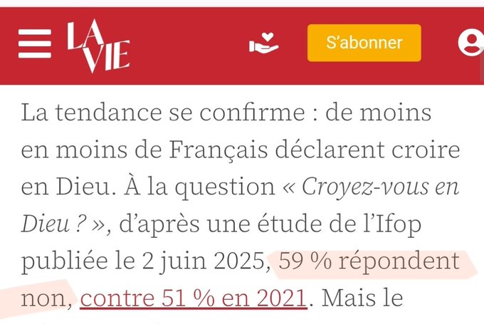 CirceAj's tweet photo. @LBleuBlancRouge Pour rappel: La France a subi le christianisme pendant quelques siècles, certes.
Mais aujourd'hui la majorité silencieuse est athée-agnostique.
Et vous vous plaignez des prières de rues muz?
2 poids - 2 mesures!
Vous êtes des Tartuffes! https://t.co/wp12xGIHaX