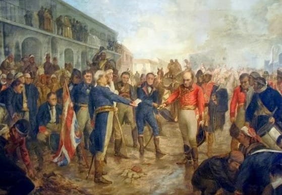 larroqueandres's tweet photo. Hace 220 años las fuerzas británicas se rendían ante las milicias populares que protegieron nuestro territorio logrando la heroica Reconquista de Buenos Aires. 

Gloria eterna a los patriotas que defendieron nuestro suelo. https://t.co/pD30UFjKdv