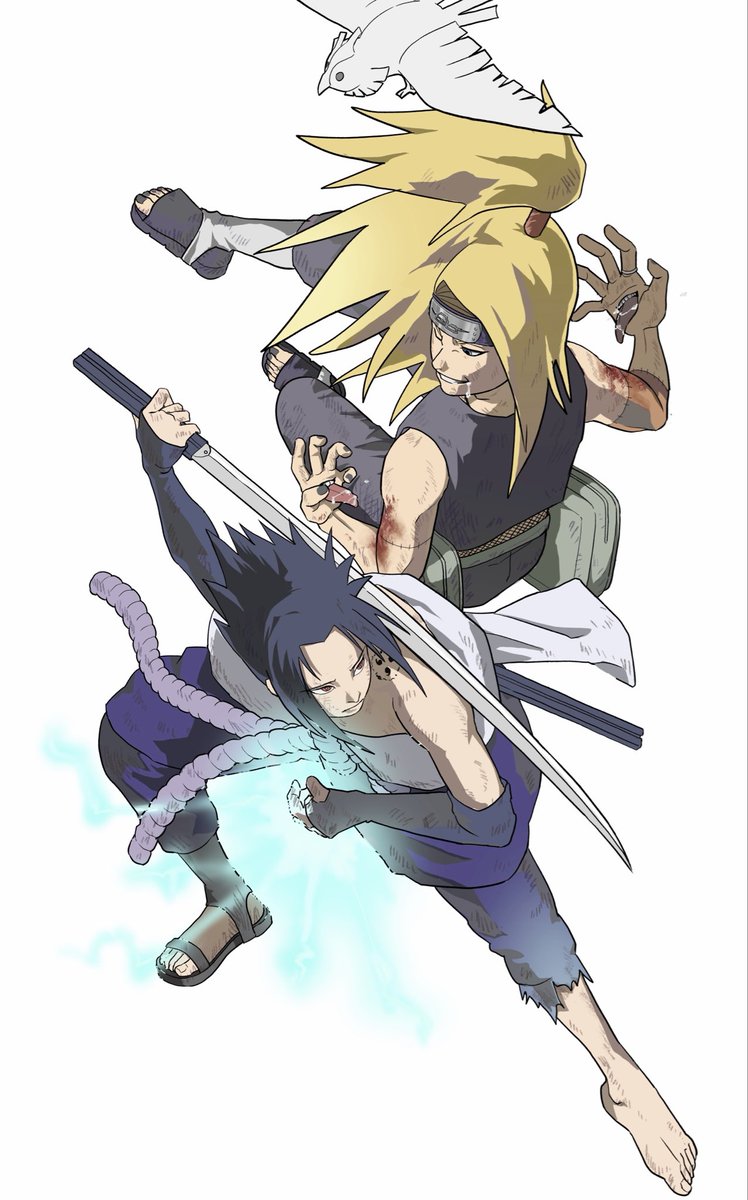 sasakiki_i's tweet photo. サスケ VS. デイダラ https://t.co/owU4ELovmU