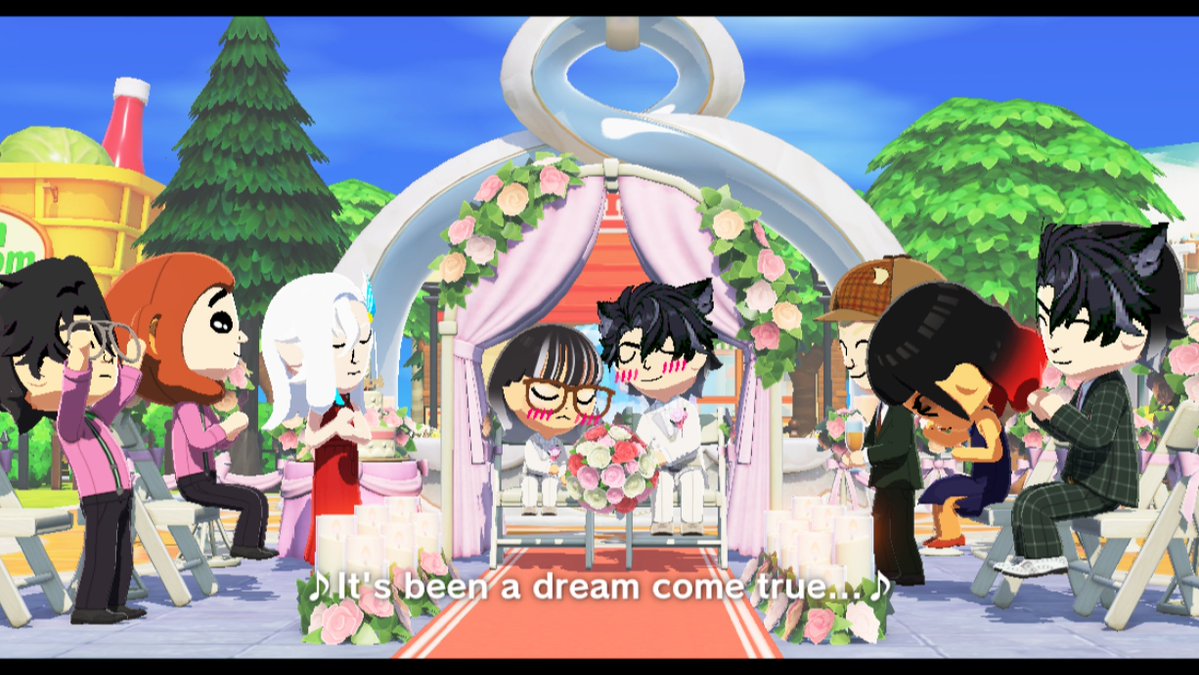 pyrranha's tweet photo. My mii and Wrio got married and then the game crashed https://t.co/T2eVcwq01T