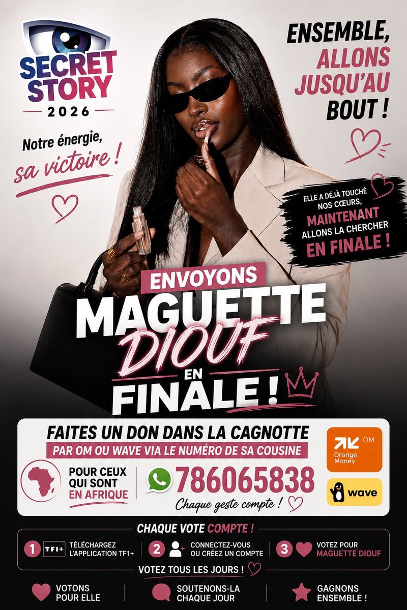 jeshiptoutbmx's tweet photo. Sénégalais yi ka wakhati sott lene maguette dafa wara dem finale votez lene Solene neker France pour wa Senegal numero cousinam bi ngene envoyer pour cagnotte bi je suis à genoux #secretstory https://t.co/Qh2RPCRlzZ