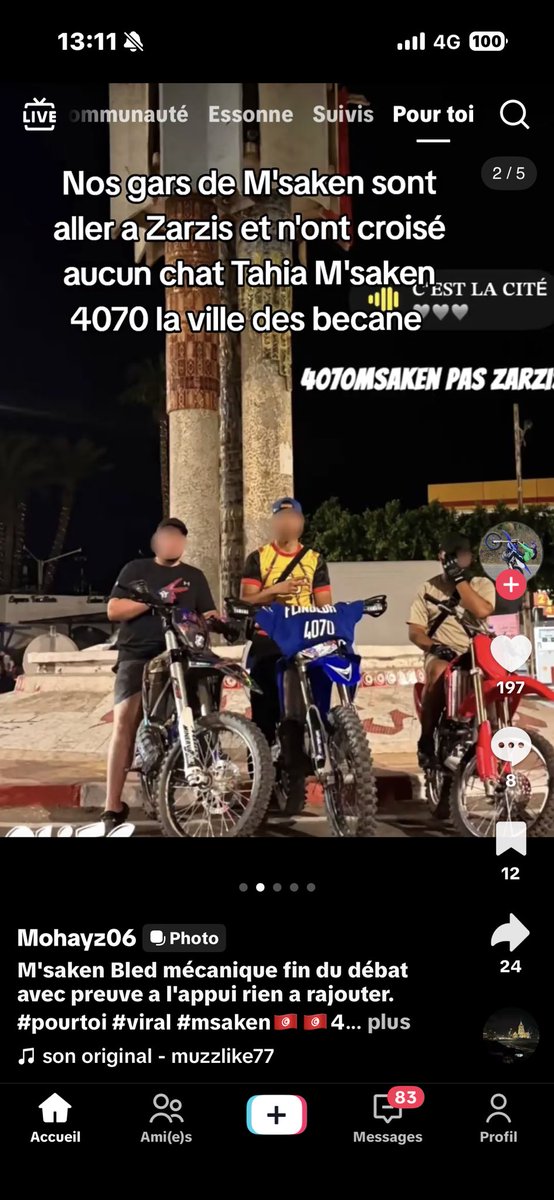 bulletfr0magun's tweet photo. 2026 y’a des rixes msaken zarzis azy jpeux plus ca yest (ils vivent tous en France) https://t.co/8anQXHP88C