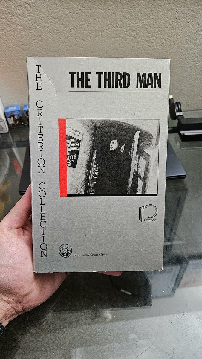 javier078's tweet photo. I need to find all three CRITERION COLLECTION VHS releases (The Third Man, The 39 Steps, The Lady Vanishes), I found a new purpose! 

Pictures for a reddit post. https://t.co/xbBVm43FKf