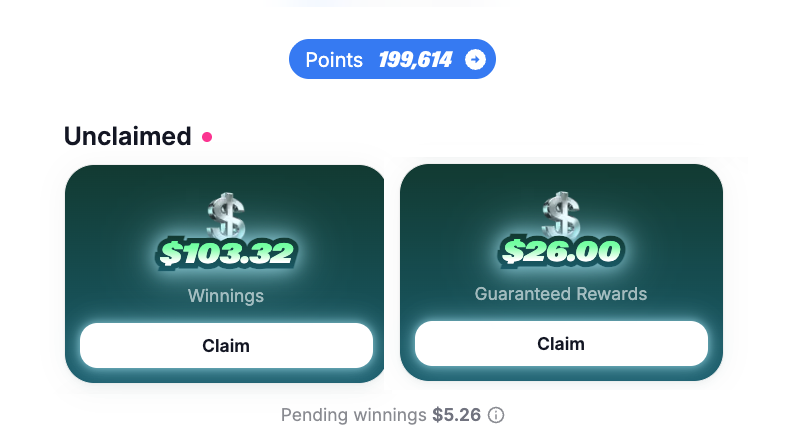 Crypto_Pranjal's tweet photo. Just claimed my Megapot winnings!

- $103 in regular wins
- $26 in Guaranteed Rewards
- Also sitting on 199k points.

For anyone wondering, @megapot is basically a daily onchain lottery built on Base, with a shared prize pool and verifiable draws and payouts recorded onchain.

The team includes people who previously worked at Uniswap, Microsoft and PoolTogether. 

They also raised $5 million in a round led by Dragonfly, with Coinbase Ventures and Bankless Ventures.

------------

The way Megapot works is pretty simple. 

Each ticket costs $1 USDC. You choose 5 numbers and a bonus ball, or use Quick Pick. A new draw happens every day, with the results and payouts recorded onchain.

✅ Play Megapot: https://t.co/osrJwOx1Cw

Simply choose how many tickets you want, buy them and wait for the daily draw. Once it’s over, check the "Winnings" page and claim any prizes you won.

Btw, they also have a points program. 

You earn points by buying tickets, referring users and backing the prize pool. No airdrop is confirmed, but I’m curious to see what the points will eventually be used for.