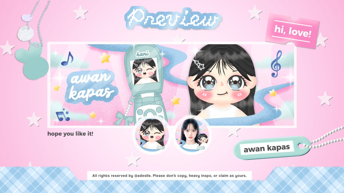 adeslle's tweet photo. any interaction will be appreciated! ♡

^____=3  haii kenalan sama katalog baru aku yukk, namanya "AWAN KAPAS" hasil rombak dari katalog pixy moon  🎀💧 jika dirasa ada yang ga aman bisa DM aku yaa!  𓂂. 🍰🛼  layout model bisa ditake

#zonauang #bealanja https://t.co/iwGcVKVYHQ