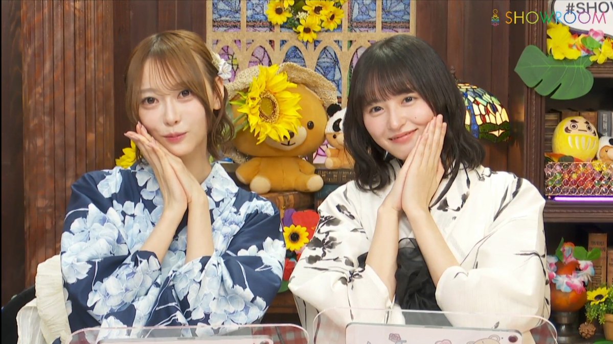 ston_N46's tweet photo. いやー、浴衣よかったですねぇ
めちゃくちゃ可愛かった

#猫舌SHOWROOM
#遠藤さくら #弓木奈於 https://t.co/rschnKxHg1