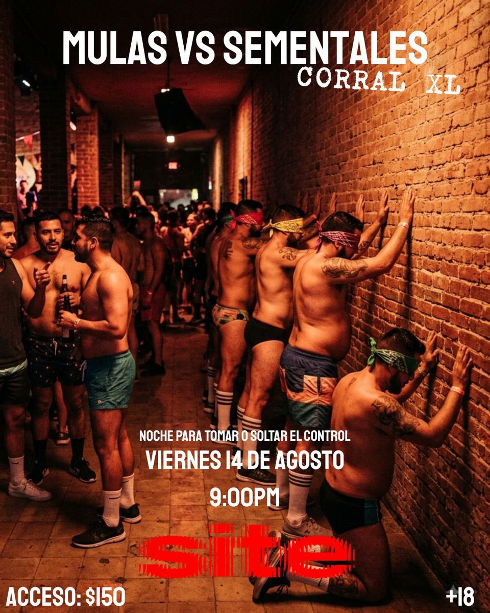 SiteCDMX's tweet photo. 🐴🔥 CORRAL XL SE ESTÁ LLENANDO 🐎

🐴 MULAS: pasivos dispuestos a dejarse dominar.
🐎 SEMENTALES: activos que eligen a sus Mulas y toman el control.

Por única ocasión.

⚠️ Lugares limitados.
📲 562 962 9815

¿Vas a entrar o te lo van a contar? 👀🔥 https://t.co/mqdpiP4CB8