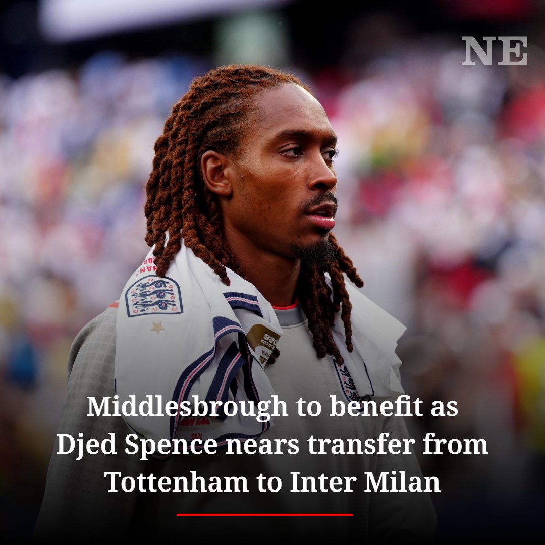 DomShawEcho's tweet photo. 🤝 #Boro will benefit from Djed Spence's move from Tottenham to Inter Milan, which looks increasingly likely. Boro inserted sell-on in deal when they sold Spence to Spurs in 2022.

Full details 👇
https://t.co/0SpaAelrBS https://t.co/U9Gn4EVNcO