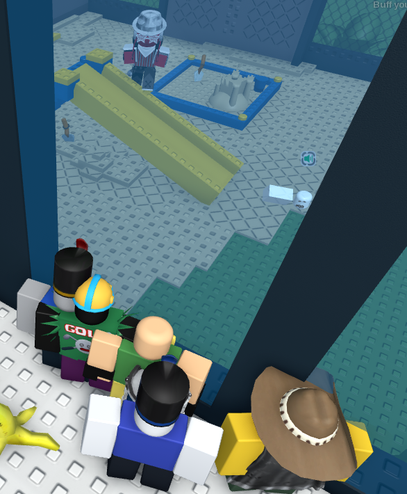 CherryMaster0's tweet photo. killdroid and ghost having fun in a playgroup while grounded civillians watch them in sadness and jealously https://t.co/NpZfgnVN7i