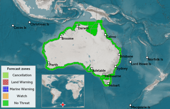 BOM_au's tweet photo. No #tsunami threat to Australia from magnitude 6.5 #earthquake near SOUTH SANDWICH ISLANDS REGION. Latest advice at https://t.co/Tynv3ZPROS. https://t.co/kX3apXtCeB