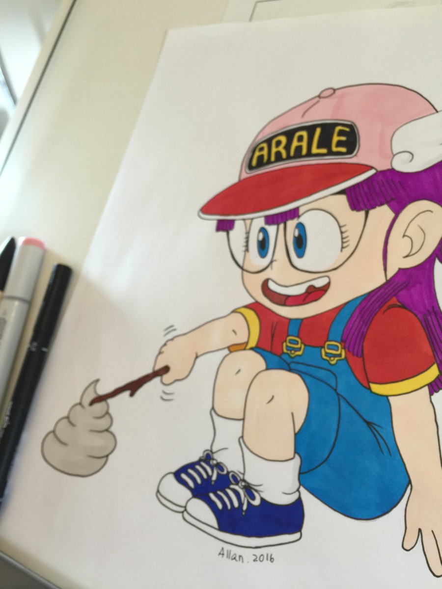 AllanLeAz's tweet photo. I've been feeling a bit nostalgic. An old drawing of Arale.
#arale #akiratoriyama #manga #traditionalart #fanart #commisionsopen https://t.co/GZQ06gbIv1