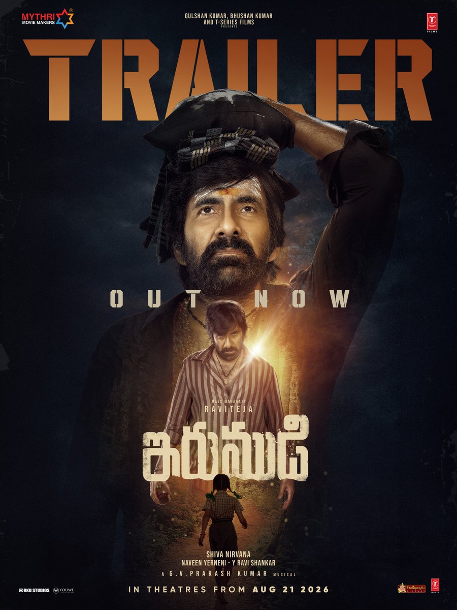 MythriOfficial's tweet photo. A story of Faith ✨️
A story of a Father 👪
A story of finding the divine within us 🧿

#IrumudiTrailer out now ❤️‍🔥
Telugu - https://t.co/L9Z6QFRYQz 
Tamil - https://t.co/4VxEZCWFNn 

In Cinemas from August 21st, 2026 ✨

#IRUMUDI / #IRUMUDIKATTU

Starring MASS MAHARAJA @RaviTeja_offl

A @ShivaNirvana film 🎬

A @gvprakash musical 🎺🎼

@priya_Bshankar @MythriOfficial @saikumaractor #BabyNakshathra #VishnuSharma @sahisuresh @PrawinPudi @srinu10477 #BhushanKumar #KrishanKumar @ShivChanana @neerajkalyan_24  @TSeries @tseriessouth @UrsVamsiShekar @SureshChandraa @DoneChannel1