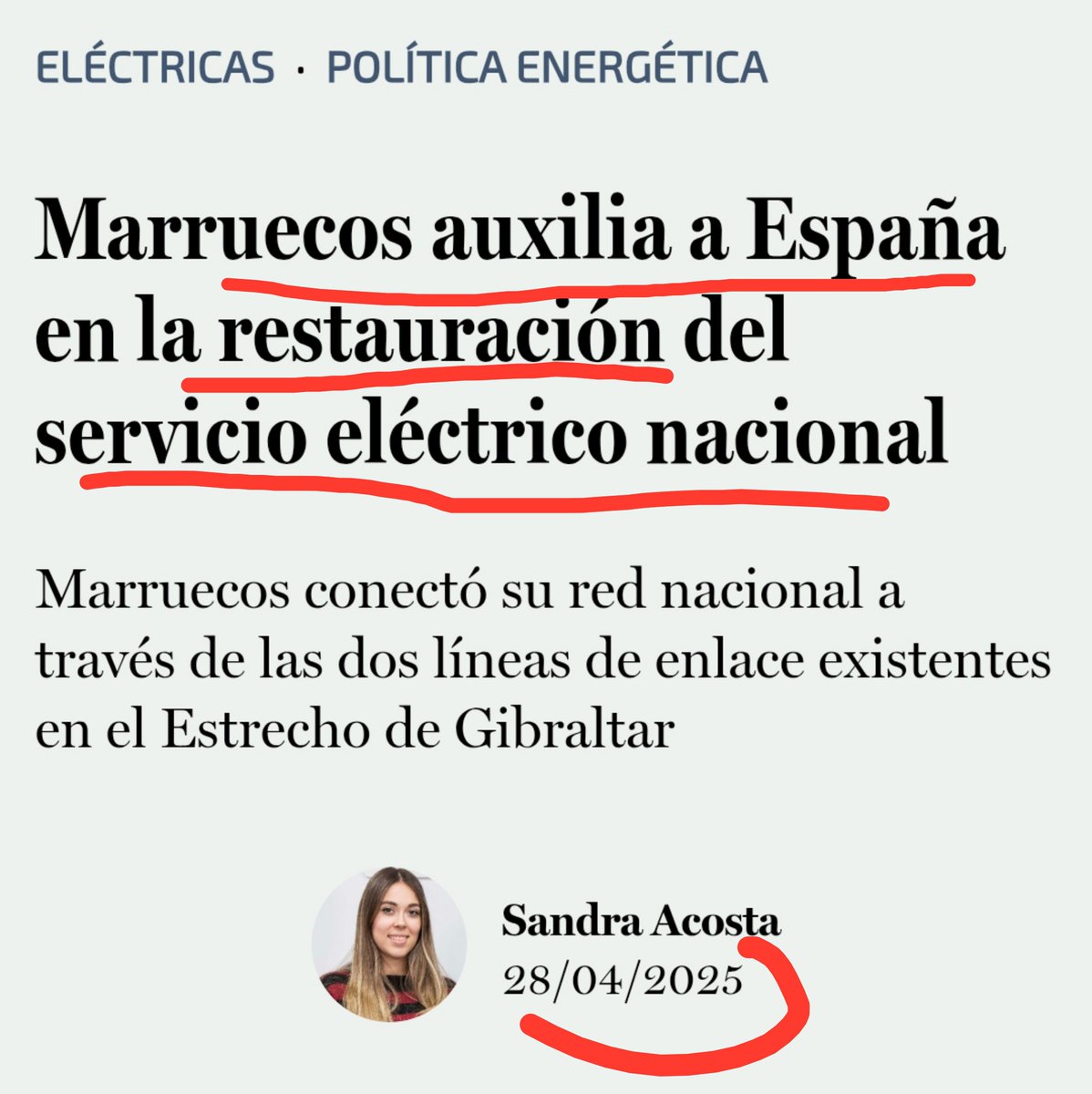 DIMAMAR78's tweet photo. @CCivicaCatalana Y si privamos Ceuta y Melilla de agua solamente, se nadarán en sus💩

Vuestra prepotencia🇪🇸 os devuelve
 ciegos.

#España y #Marruecos están conectados por un sistema de cables submarinos a través del Estrecho de Gibraltar que permite el #intercambio #bilateral de #electricidad . https://t.co/ZvWevQdTn9