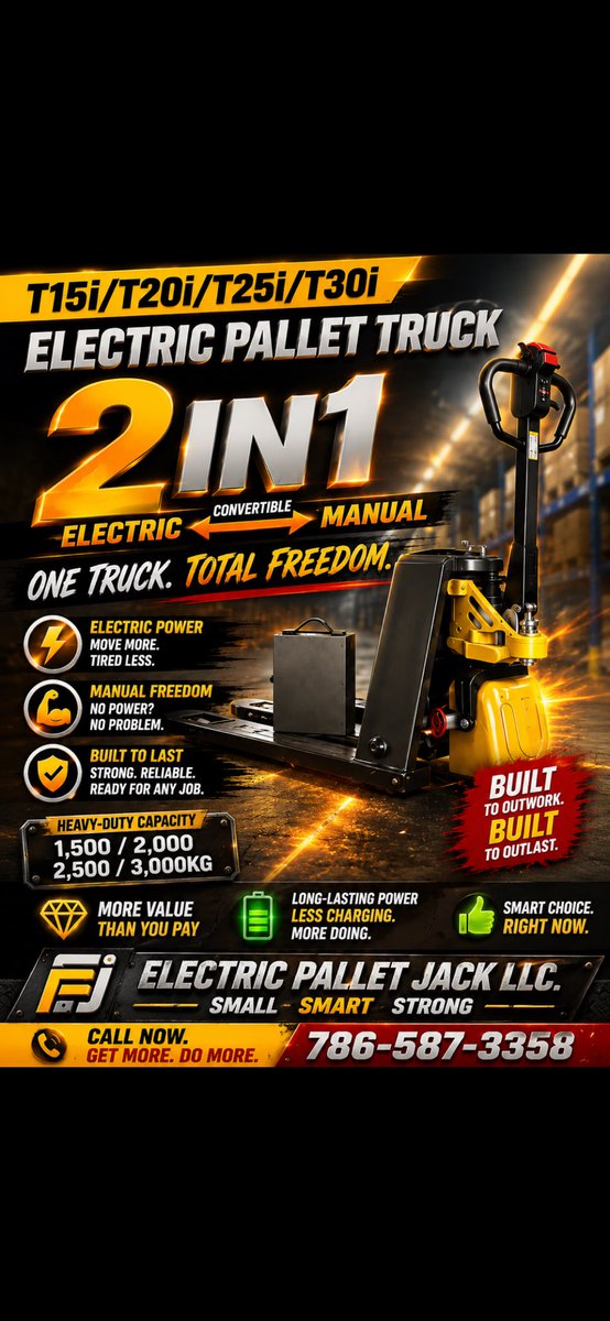 paragoncooler's tweet photo. Never get stranded. Never lose momentum. One pallet jack. Two ways to work. Total peace of mind.
Nunca te quedes tirado. Nunca pierdas el ritmo. Una transpaleta. Dos formas de trabajar. Total tranquilidad. https://t.co/nMeqgYKfai