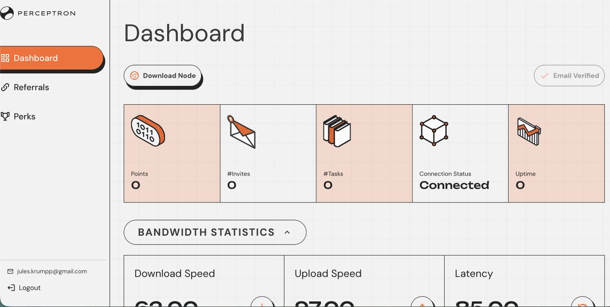 jukrypto's tweet photo. Just logged into my @PerceptronNTWK Node Dashboard — clean, no clutter, and I can see my node status, points, and PERC history stacking up in one glance. Decentralized AI needs real people powering the data, not platforms. Proud to be part of it. #NodeAndProud https://t.co/zvIrSaj4Qk
