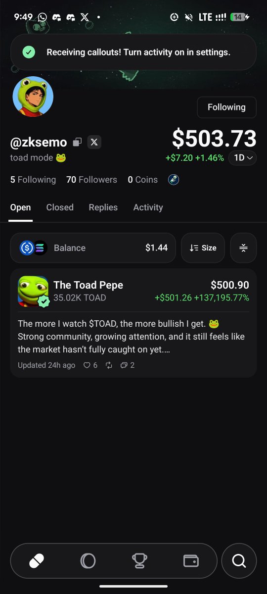 ISeeDeadMemes's tweet photo. @zksemo Hey @zkSemo Been following since yesterday, I'm your 70th follower
I hope you see this https://t.co/IBLbhV1pkQ