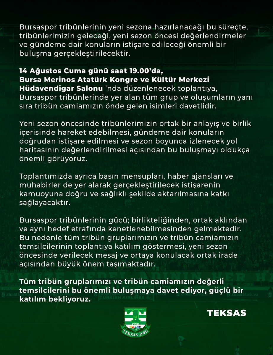 teksasorg's tweet photo. CAMİAMIZA ÖNEMLE DUYURULUR📢 https://t.co/5fSSED2iLT
