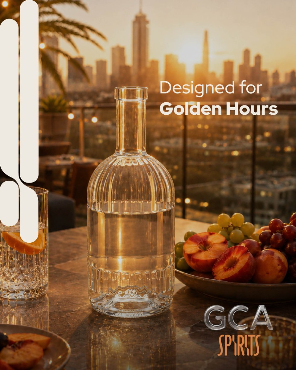 GCA_Spirits's tweet photo. The finest moments deserve exceptional design. 🍸

We develop glass packaging solutions that combine aesthetics and functionality, creating designs that add value to every brand experience.

A premium bottle doesn't just hold the productit becomes partof the experience. https://t.co/IECNeoYRnw