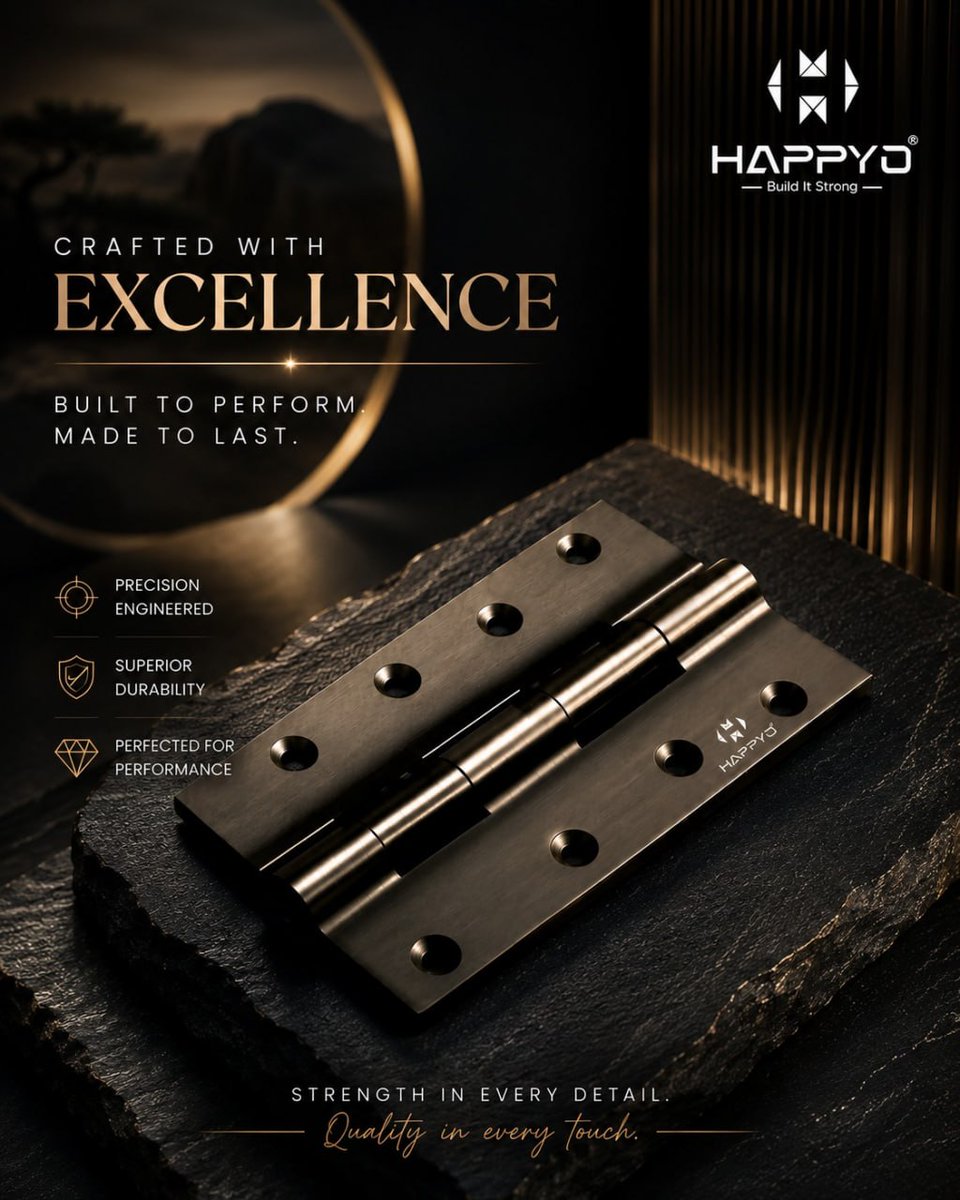 ibais_hardware's tweet photo. HAPPYO INTERNATIONAL | Jamnagar ๐ข
CRAFTED WITH EXCELLENCE - BUTT HINGES
Mr.Hardik Akbari - +91 9737128681
WhatsApp https://t.co/MIk7lUUUeZ
.
#Happyo #HappyoHardware #HappyoInternational #ButtHinges #DoorHinges #BrassHinges #DoorHardware #HardwareFittings #ArchitecturalHardware https://t.co/jGYX9ZXBjU