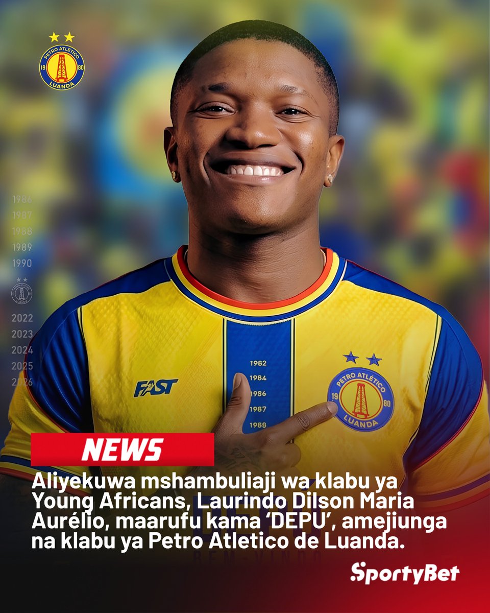 sportybettz's tweet photo. 🚨 RASMI: DEPU arejea kwao Angola. Je, wananchi hawatam-miss msimu huu?🤔
#Yangasc #Depu #Usajili #Kariakooderby #Ngaoyajamii https://t.co/KDNaz9qt6z
