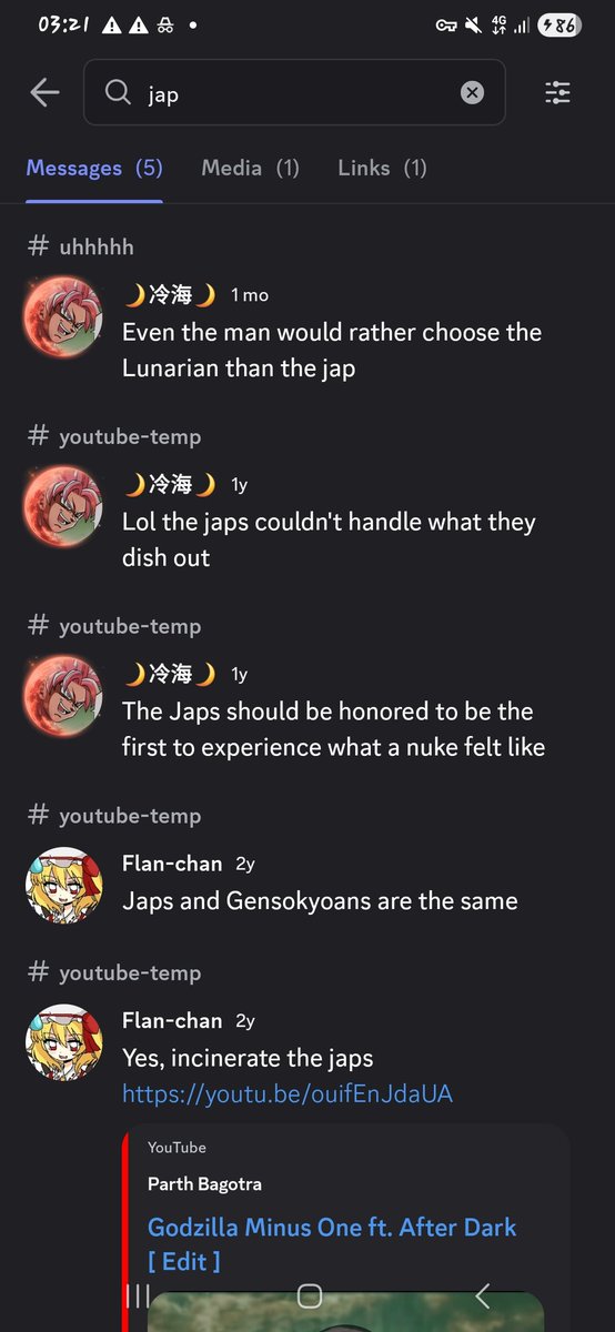 PrettyMoonibah's tweet photo. @DmitrievAndreea Thus they r racist to japanese ppl and use the word jap, this word is offensive and derogatory to japanese ppl probably they use racial slurs on discord server https://t.co/nT16GUEwav