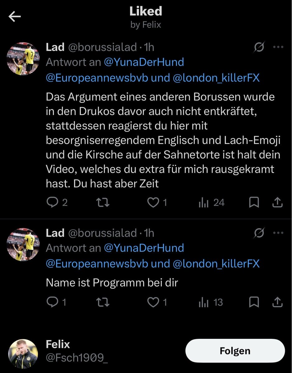 bvbladbackup's tweet photo. @YunaDerHund @Europeannewsbvb @london_killerFX und wieder entkräftet, was kommt noch?
Es wird langsam echt langweilig :/ https://t.co/ZngRECKd2G
