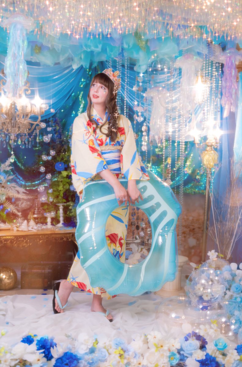 hananosumika_'s tweet photo. 期間限定海ブース🪼

浴衣のレンタル¥2000でございます👘

夏らしい撮影をしたい方や青が担当カラーの方もぜひ🩵💙

ご予約2時間から承っております✨ https://t.co/JIeL2VztSR