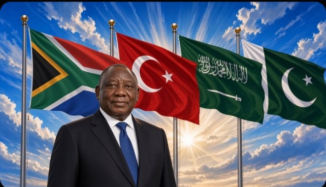 InshalSiddiquii's tweet photo. 🚨🇹🇷🇸🇦🇵🇰🇿🇦 South Africa President Welcomed Makkah🕋 Defence Pact Between Turkiye Pakistan Saudi Arabia ..🚀
#LongLivePakistan https://t.co/TrYmwMAtxi