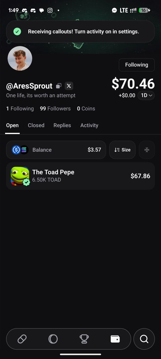 ISeeDeadMemes's tweet photo. @AresSprout @mdudas @vibe_trading @iseedeadmemes 
here you Go Ares ❤️
$TOAD https://t.co/CYLOtTamKY