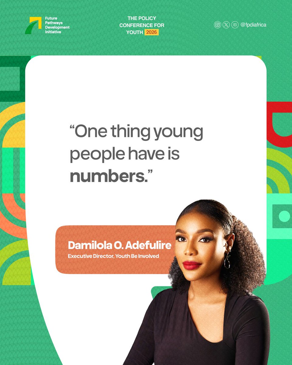 ThePolicyNG's tweet photo. Damilola O. Adefulire won over delegates with statements during the panelists session that can't be forgotten anytime soon.

Which one sticks with you the most?

#PCY2026 #RebuildingTrust https://t.co/h0ND12d0HW