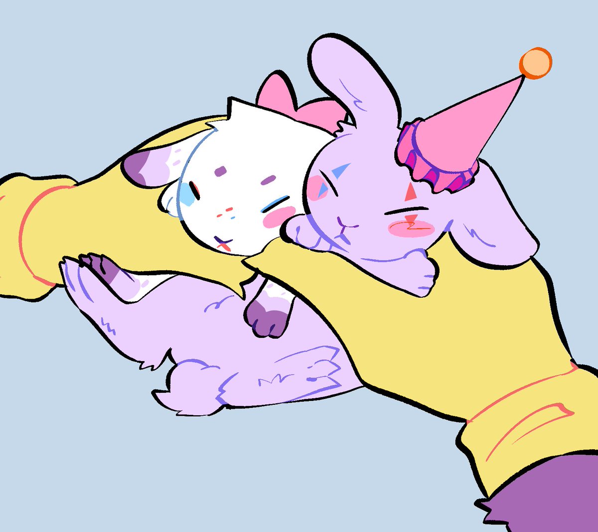 cookiepopcat's tweet photo. Silly lil funnybunny chudlings..

(The white lil baby was designed by me, the purple one was an adopt made by @_Cakeyy_)
// #funnybunny #tadc #jax #pomni https://t.co/vuSdj5aIxi