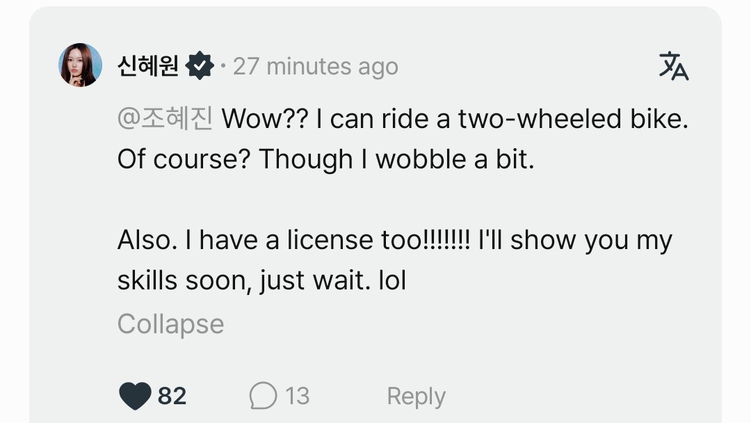 patshappyplace's tweet photo. Hyejin talked about how she loves riding her bike home from work and teased Hyewon for not being able to ride a bike but then Hyewon came to defend herself saying she is able to, she just wobbles a bit 😂💕
#OURBIRTHDAY #ShinHyewon #ChoHyejin https://t.co/ZVzOcZgEet