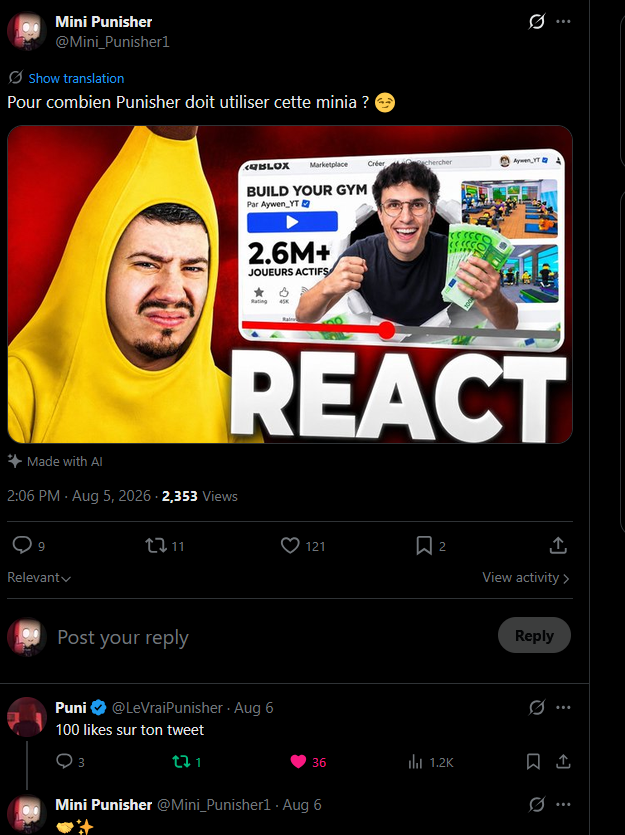 MiniPunisher1's tweet photo. Les mecs vous pensez qu’il mettra la minia un jour mdrrr 😂 ? https://t.co/kPggWG64V5