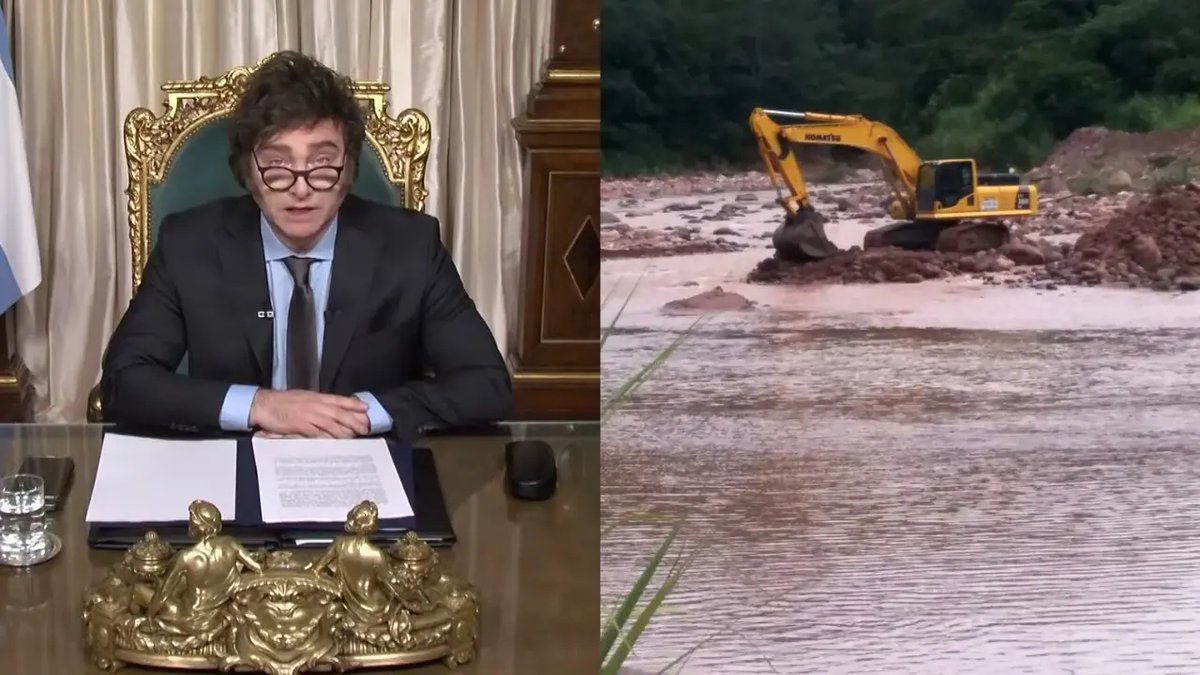 Chequeado's tweet photo. El gobierno de Milei gastó sólo 1 de cada 3 pesos destinados a obras hídricas y puso el resto en inversión financiera

👉 Entre 2024 y mayo de 2026, por el Impuesto a los Combustibles, el Gobierno recaudó $ 375.400 millones asignados a obras hídricas, pero sólo ejecutó $ 116 mil millones, según información oficial a la que accedió Chequeado.