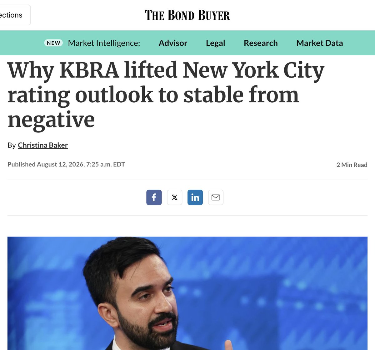 MonicaCKlein's tweet photo. New --> Credit ratings agency KBRA lifts New York City's outlook to stable.

KBRA says @ZohranKMamdani's budget "meaningfully improved" https://t.co/qyhSs3NwJg